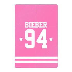 Магнитный плакат 2Х3 с принтом Bieber Team Pink в Тюмени, Полимерный материал с магнитным слоем | 6 деталей размером 9*9 см | bieber | justin bieber | бибер | джастин бибер