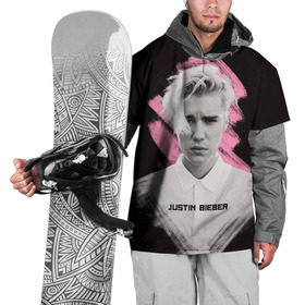 Накидка на куртку 3D с принтом Justin Bieber / Pink splash в Тюмени, 100% полиэстер |  | bieber | justin bieber | бибер | джастин бибер