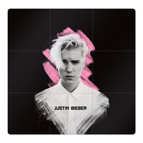 Магнитный плакат 3Х3 с принтом Justin Bieber / Pink splash в Тюмени, Полимерный материал с магнитным слоем | 9 деталей размером 9*9 см | bieber | justin bieber | бибер | джастин бибер