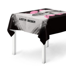 Скатерть 3D с принтом Justin Bieber / Pink splash в Тюмени, 100% полиэстер (ткань не мнется и не растягивается) | Размер: 150*150 см | bieber | justin bieber | бибер | джастин бибер