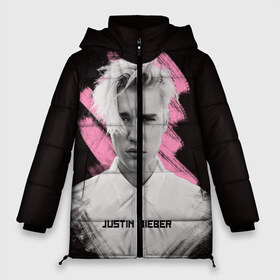 Женская зимняя куртка 3D с принтом Justin Bieber Pink splash в Тюмени, верх — 100% полиэстер; подкладка — 100% полиэстер; утеплитель — 100% полиэстер | длина ниже бедра, силуэт Оверсайз. Есть воротник-стойка, отстегивающийся капюшон и ветрозащитная планка. 

Боковые карманы с листочкой на кнопках и внутренний карман на молнии | Тематика изображения на принте: bieber | justin bieber | бибер | джастин бибер