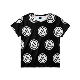 Детская футболка 3D с принтом Linkin park в Тюмени, 100% гипоаллергенный полиэфир | прямой крой, круглый вырез горловины, длина до линии бедер, чуть спущенное плечо, ткань немного тянется | linkin park | logo | music | pop | rock | альтернатива | металл | музыка | музыкальный | поп | рок