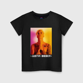 Детская футболка хлопок с принтом Bieber Star в Тюмени, 100% хлопок | круглый вырез горловины, полуприлегающий силуэт, длина до линии бедер | Тематика изображения на принте: bieber | justin bieber | бибер | джастин бибер