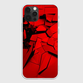 Чехол для iPhone 12 Pro Max с принтом Carbon abstraction RED в Тюмени, Силикон |  | abstraction | geometry | абстракция | геометрия | грань | краски | кубик | кубики | линии | мозаика | разноцветные | ребро | текстура | тени | узор