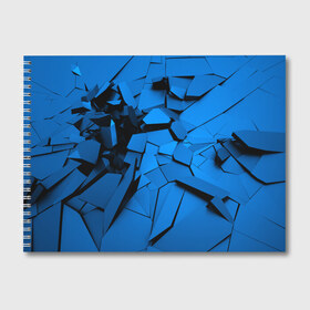 Альбом для рисования с принтом Carbon abstraction BLUE в Тюмени, 100% бумага
 | матовая бумага, плотность 200 мг. | abstraction | geometry | абстракция | геометрия | грань | краски | кубик | кубики | линии | мозаика | разноцветные | ребро | текстура | тени | узор
