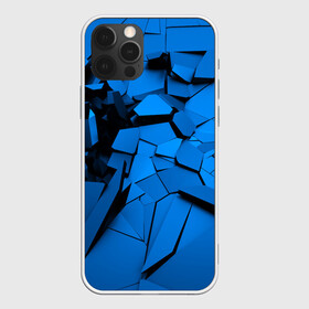 Чехол для iPhone 12 Pro Max с принтом Carbon abstraction BLUE в Тюмени, Силикон |  | Тематика изображения на принте: abstraction | geometry | абстракция | геометрия | грань | краски | кубик | кубики | линии | мозаика | разноцветные | ребро | текстура | тени | узор