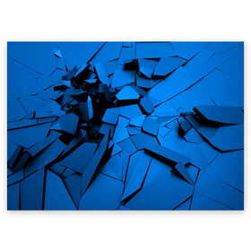 Поздравительная открытка с принтом Carbon abstraction BLUE в Тюмени, 100% бумага | плотность бумаги 280 г/м2, матовая, на обратной стороне линовка и место для марки
 | Тематика изображения на принте: abstraction | geometry | абстракция | геометрия | грань | краски | кубик | кубики | линии | мозаика | разноцветные | ребро | текстура | тени | узор