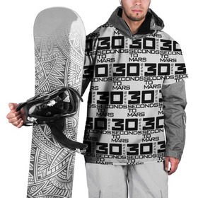 Накидка на куртку 3D с принтом 30 SECONDS TO MARS ROCK BAND в Тюмени, 100% полиэстер |  | 