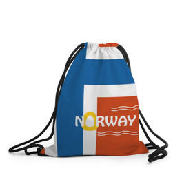 Рюкзак-мешок 3D с принтом Норвегия в Тюмени, 100% полиэстер | плотность ткани — 200 г/м2, размер — 35 х 45 см; лямки — толстые шнурки, застежка на шнуровке, без карманов и подкладки | europe | norway | европа | норвегия | путешествие | флаг