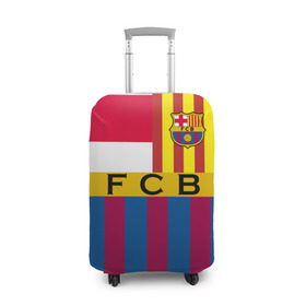 Чехол для чемодана 3D с принтом FC Barcelona в Тюмени, 86% полиэфир, 14% спандекс | двустороннее нанесение принта, прорези для ручек и колес | barcelona | football | logo | spain | sport | арт | барселона | испания | лига | лого | спорт | текстура | фк | футбол | футбольный клуб | эмблема