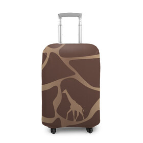 Чехол для чемодана 3D с принтом Жираф в Тюмени, 86% полиэфир, 14% спандекс | двустороннее нанесение принта, прорези для ручек и колес | африка | жираф | окрас