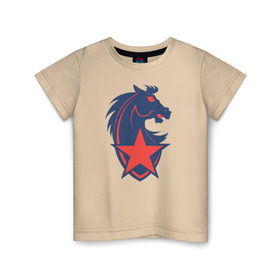 Детская футболка хлопок с принтом ЦСКА 4 в Тюмени, 100% хлопок | круглый вырез горловины, полуприлегающий силуэт, длина до линии бедер | армейцы | болельщики | звезда | конь | спорт | фан клуб | футбол | цска