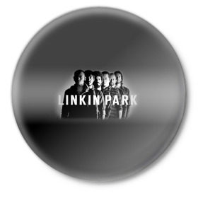 Значок с принтом Группа Linkin Park в Тюмени,  металл | круглая форма, металлическая застежка в виде булавки | bennington | chester | linkin park | альтернативный | беннингтон | группа | ленкин | линкин | майк | метал | музыкант | ню | нюметал | парк | певец | рок | рэп | честер | электроник