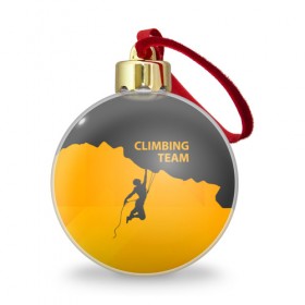 Ёлочный шар с принтом climbing в Тюмени, Пластик | Диаметр: 77 мм | adrenaline | extreme | hiking | mountaineering | mountains | risk | rock climb | rocks | sport | адреналин | альпинизм | высота | горы | риск | скалолазание | скалы | спорт | туризм | экстрим