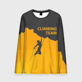 Мужской лонгслив 3D с принтом climbing в Тюмени, 100% полиэстер | длинные рукава, круглый вырез горловины, полуприлегающий силуэт | adrenaline | extreme | hiking | mountaineering | mountains | risk | rock climb | rocks | sport | адреналин | альпинизм | высота | горы | риск | скалолазание | скалы | спорт | туризм | экстрим