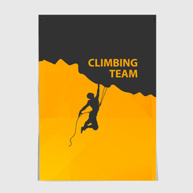 Постер с принтом climbing в Тюмени, 100% бумага
 | бумага, плотность 150 мг. Матовая, но за счет высокого коэффициента гладкости имеет небольшой блеск и дает на свету блики, но в отличии от глянцевой бумаги не покрыта лаком | adrenaline | extreme | hiking | mountaineering | mountains | risk | rock climb | rocks | sport | адреналин | альпинизм | высота | горы | риск | скалолазание | скалы | спорт | туризм | экстрим