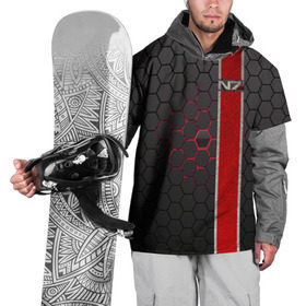 Накидка на куртку 3D с принтом N7 в Тюмени, 100% полиэстер |  | Тематика изображения на принте: n7 | броня | игры | костюм | логотип