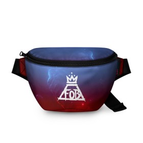 Поясная сумка 3D с принтом FALL OUT BOY SPACE COLLECTION в Тюмени, 100% полиэстер | плотная ткань, ремень с регулируемой длиной, внутри несколько карманов для мелочей, основное отделение и карман с обратной стороны сумки застегиваются на молнию | fall out boy | logo | music | pop | rock | альтернатива | металл | музыка | музыкальный | поп | рок