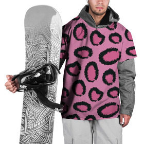 Накидка на куртку 3D с принтом Розовый гепард в Тюмени, 100% полиэстер |  | африка | животное | леопард