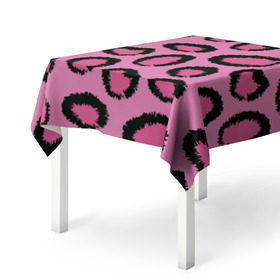 Скатерть 3D с принтом Розовый гепард в Тюмени, 100% полиэстер (ткань не мнется и не растягивается) | Размер: 150*150 см | африка | животное | леопард