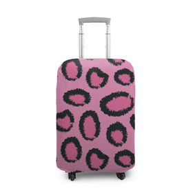 Чехол для чемодана 3D с принтом Розовый гепард в Тюмени, 86% полиэфир, 14% спандекс | двустороннее нанесение принта, прорези для ручек и колес | африка | животное | леопард
