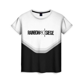 Женская футболка 3D с принтом RAINBOW SIX SIEGE в Тюмени, 100% полиэфир ( синтетическое хлопкоподобное полотно) | прямой крой, круглый вырез горловины, длина до линии бедер | rainbow | rainbow six | siege | six | игры | шутер