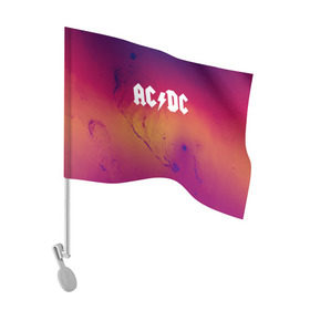 Флаг для автомобиля с принтом AC DC COLLECTION SPACE EDITION в Тюмени, 100% полиэстер | Размер: 30*21 см | Тематика изображения на принте: ac dc | logo | music | pop | rock | usa | альтернатива | металл | музыка | музыкальный | поп | рок