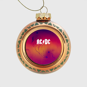 Стеклянный ёлочный шар с принтом AC DC COLLECTION SPACE EDITION в Тюмени, Стекло | Диаметр: 80 мм | ac dc | logo | music | pop | rock | usa | альтернатива | металл | музыка | музыкальный | поп | рок