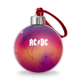 Ёлочный шар с принтом AC DC COLLECTION SPACE EDITION в Тюмени, Пластик | Диаметр: 77 мм | ac dc | logo | music | pop | rock | usa | альтернатива | металл | музыка | музыкальный | поп | рок