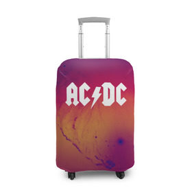 Чехол для чемодана 3D с принтом AC DC COLLECTION SPACE EDITION в Тюмени, 86% полиэфир, 14% спандекс | двустороннее нанесение принта, прорези для ручек и колес | ac dc | logo | music | pop | rock | usa | альтернатива | металл | музыка | музыкальный | поп | рок