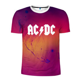 Мужская футболка 3D спортивная с принтом AC DC COLLECTION SPACE EDITION в Тюмени, 100% полиэстер с улучшенными характеристиками | приталенный силуэт, круглая горловина, широкие плечи, сужается к линии бедра | Тематика изображения на принте: ac dc | logo | music | pop | rock | usa | альтернатива | металл | музыка | музыкальный | поп | рок