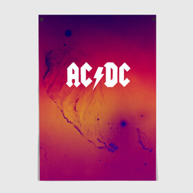 Постер с принтом AC DC COLLECTION SPACE EDITION в Тюмени, 100% бумага
 | бумага, плотность 150 мг. Матовая, но за счет высокого коэффициента гладкости имеет небольшой блеск и дает на свету блики, но в отличии от глянцевой бумаги не покрыта лаком | ac dc | logo | music | pop | rock | usa | альтернатива | металл | музыка | музыкальный | поп | рок
