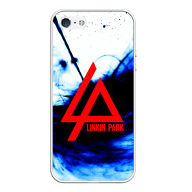 Чехол для iPhone 5/5S матовый с принтом LINKIN PARK BLUE SMOKE в Тюмени, Силикон | Область печати: задняя сторона чехла, без боковых панелей | linkin park | logo | music | pop | rock | альтернатива | металл | музыка | музыкальный | поп | рок | честер беннингтон