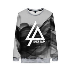 Женский свитшот 3D с принтом LINKIN PARK SMOKE GRAY 2018 в Тюмени, 100% полиэстер с мягким внутренним слоем | круглый вырез горловины, мягкая резинка на манжетах и поясе, свободная посадка по фигуре | linkin park | logo | music | pop | rock | альтернатива | металл | музыка | музыкальный | поп | рок | честер беннингтон