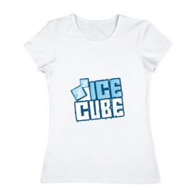 Женская футболка хлопок с принтом Ice Cube в Тюмени, 100% хлопок | прямой крой, круглый вырез горловины, длина до линии бедер, слегка спущенное плечо | hip hop | hiphop | ice cube | mc | n.w.a | rap | айс | гангса | джексон | западное побережье | куб | кубе | кубик льда | кьюб | мс | о ши | оши | реп | репер | речитатив | рэп | рэпер | хип | хипхоп | хоп