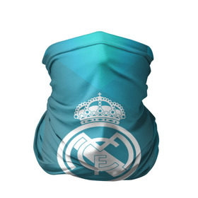 Бандана-труба 3D с принтом Real Madrid Geometry Sport в Тюмени, 100% полиэстер, ткань с особыми свойствами — Activecool | плотность 150‒180 г/м2; хорошо тянется, но сохраняет форму | Тематика изображения на принте: emirates | fc | real madrid | геометрия | реал мадрид | футбольный клуб | эмблема