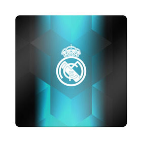 Магнит виниловый Квадрат с принтом Real Madrid Geometry Sport в Тюмени, полимерный материал с магнитным слоем | размер 9*9 см, закругленные углы | emirates | fc | real madrid | геометрия | реал мадрид | футбольный клуб | эмблема