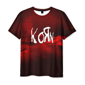 Мужская футболка 3D с принтом KORN(MUSIC ABSTRACT SYLE) в Тюмени, 100% полиэфир | прямой крой, круглый вырез горловины, длина до линии бедер | korn | logo | music | pop | rock | альтернатива | металл | музыка | музыкальный | поп | рок