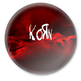 Значок с принтом KORN(MUSIC ABSTRACT SYLE) в Тюмени,  металл | круглая форма, металлическая застежка в виде булавки | korn | logo | music | pop | rock | альтернатива | металл | музыка | музыкальный | поп | рок