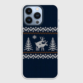 Чехол для iPhone 13 Pro с принтом Неприличные Олени в Тюмени,  |  | Тематика изображения на принте: 2019 | 2020 | 2021 | 2022 | 2023 | 2024 | 2025 | вязание | вязаный | год | дед | елка | елки | лес | мороз | новый | олени | олень | оленями | прикол | свитер | снегурочка | шутка | юмор