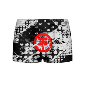 Мужские трусы 3D с принтом TOKIO HOTEL в Тюмени, 50% хлопок, 50% полиэстер | классическая посадка, на поясе мягкая тканевая резинка | Тематика изображения на принте: 