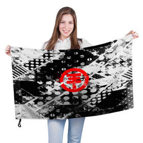 Флаг 3D с принтом TOKIO HOTEL в Тюмени, 100% полиэстер | плотность ткани — 95 г/м2, размер — 67 х 109 см. Принт наносится с одной стороны | 