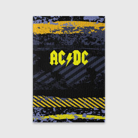 Обложка для паспорта матовая кожа с принтом AC DC STREET COLLECTION в Тюмени, натуральная матовая кожа | размер 19,3 х 13,7 см; прозрачные пластиковые крепления | ac dc | logo | music | pop | rock | альтернатива | металл | музыка | музыкальный | поп | рок