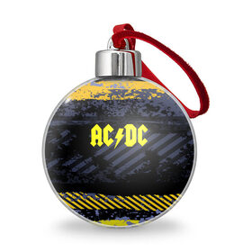 Ёлочный шар с принтом AC DC STREET COLLECTION в Тюмени, Пластик | Диаметр: 77 мм | ac dc | logo | music | pop | rock | альтернатива | металл | музыка | музыкальный | поп | рок