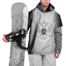 Накидка на куртку 3D с принтом RUSSIA - Black Collection в Тюмени, 100% полиэстер |  | Тематика изображения на принте: russia | герб | двуглавый орел | россия | триколор