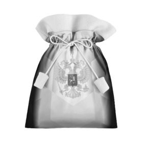 Подарочный 3D мешок с принтом RUSSIA - Black Collection в Тюмени, 100% полиэстер | Размер: 29*39 см | russia | герб | двуглавый орел | россия | триколор