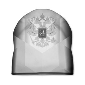 Шапка 3D с принтом RUSSIA - Black Collection в Тюмени, 100% полиэстер | универсальный размер, печать по всей поверхности изделия | russia | герб | двуглавый орел | россия | триколор