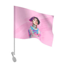 Флаг для автомобиля с принтом Lil Pink в Тюмени, 100% полиэстер | Размер: 30*21 см | lil peep | rap | густав ор | лил пип | рэп