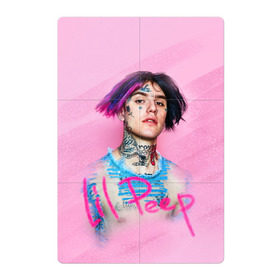 Магнитный плакат 2Х3 с принтом Lil Pink в Тюмени, Полимерный материал с магнитным слоем | 6 деталей размером 9*9 см | Тематика изображения на принте: lil peep | rap | густав ор | лил пип | рэп