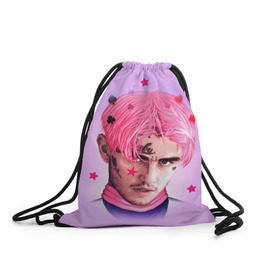 Рюкзак-мешок 3D с принтом Lil Prince в Тюмени, 100% полиэстер | плотность ткани — 200 г/м2, размер — 35 х 45 см; лямки — толстые шнурки, застежка на шнуровке, без карманов и подкладки | lil peep | rap | густав ор | лил пип | рэп